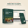 Jedan dan na papiru, besplatni PDF TU SMO: kutija s obitelji Kovač za stolom, laptop i mobitel
